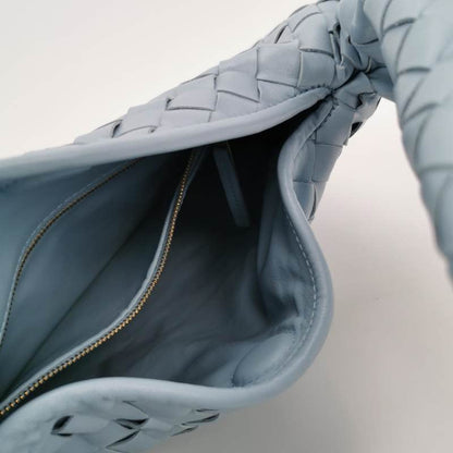 Bottega Veneta Hop Hobo Small Leather Misty Blue