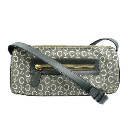 CELINE Shoulder Bag Canvas, Leather olive Women