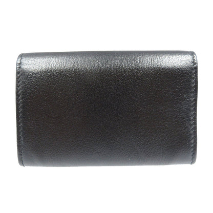 CHANEL Card Case leather black Camelia Women