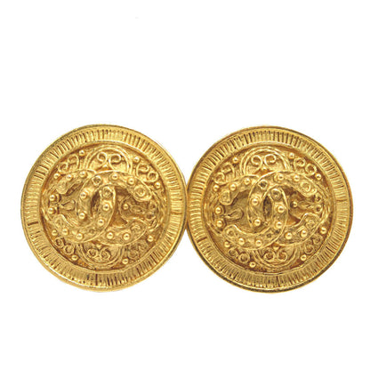 CHANEL Earring metal gold Lava COCO Mark Women