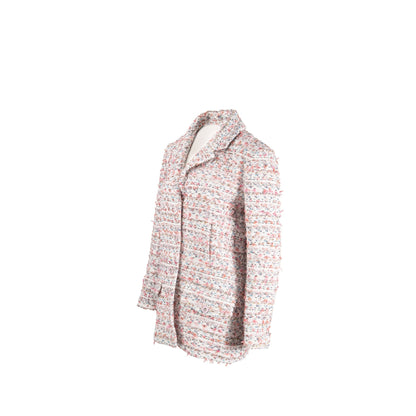 Chanel Size 38 23C Tweed Jacket Ecru/Pink/Blue/Green