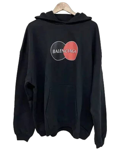 Luxury Balenciaga Trending 2025 Logo Print Over Fit Hoodie Black