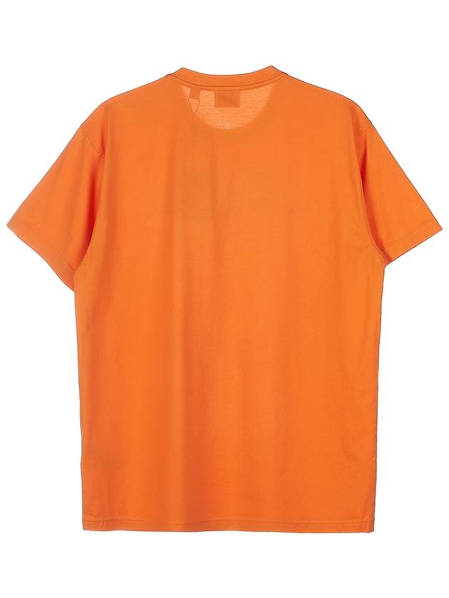 Luxury Burberry Embroidered Logo Short Sleeve T-Shirt Orange