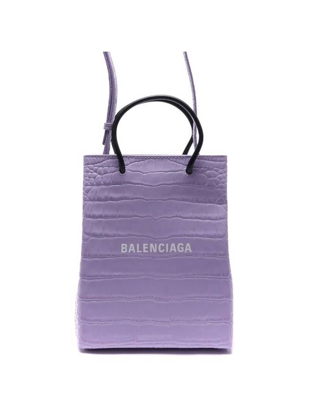 Luxury Balenciaga Trending 2025 WoMen's Crocodile Print Shopping Tote Bag Purple
