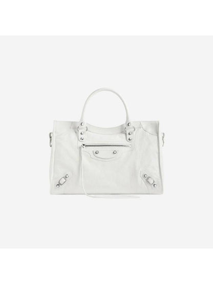 Luxury Balenciaga Trending 2025 Le City Medium Bag White