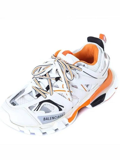 Luxury Balenciaga Trending 2025 Track Low Top Sneakers White Orange
