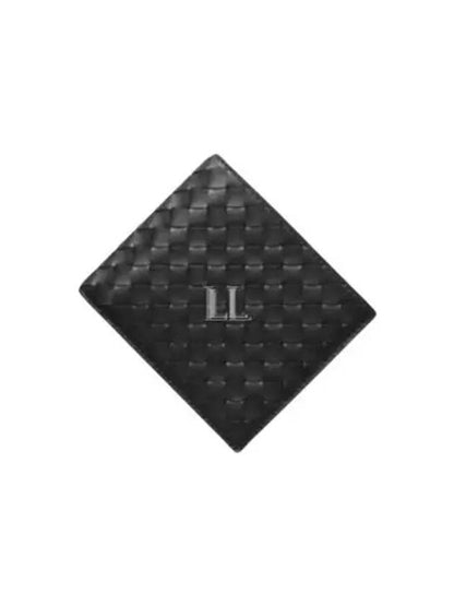 Luxury Bottega Veneta Men's Intrecciato Half Wallet Black
