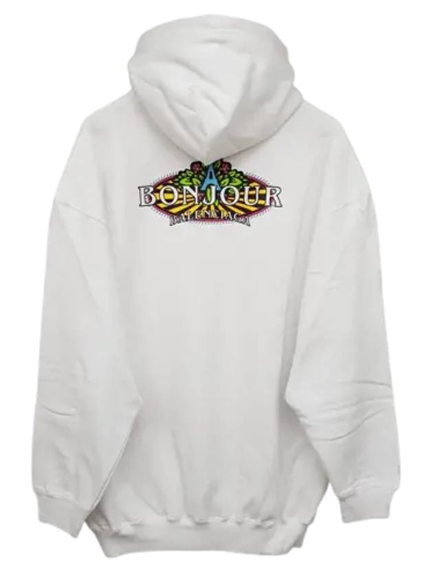 Luxury Balenciaga Trending 2025 Bonjour Oversized Hoodie White