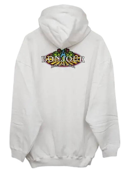 Luxury Balenciaga Trending 2025 Bonjour Oversized Hoodie White