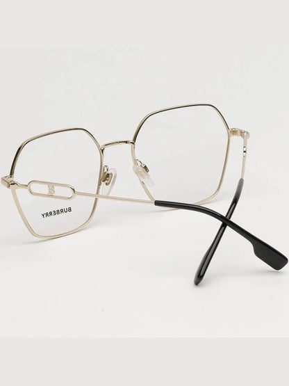 Luxury Burberry Eyewear Charley Gold Framed Eyeglasses Light Gold