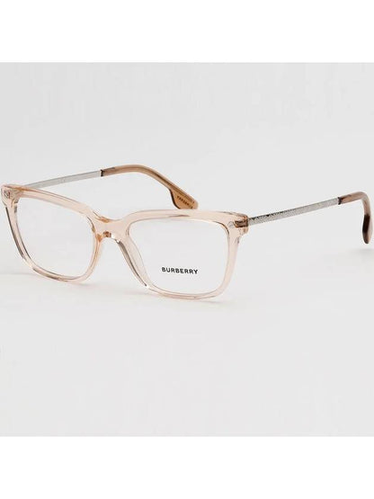 Luxury Burberry Eyewear Demo Square Horn-rimmed Eyeglasses Pink