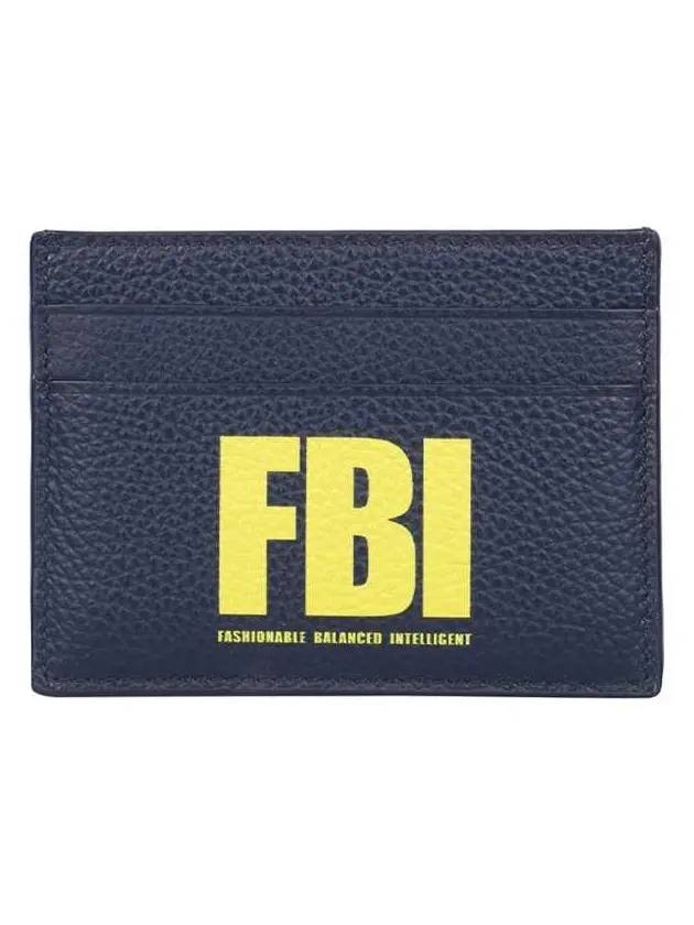 Luxury Balenciaga Trending 2025 FBI Print Card Wallet Navy