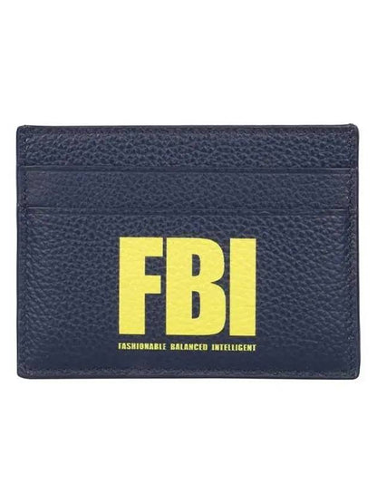 Luxury Balenciaga Trending 2025 FBI Print Card Wallet Navy