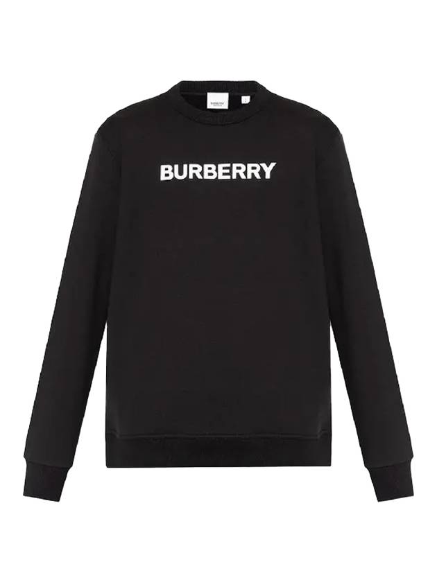 Luxury Burberry Front Logo Print Sweatshirt Black