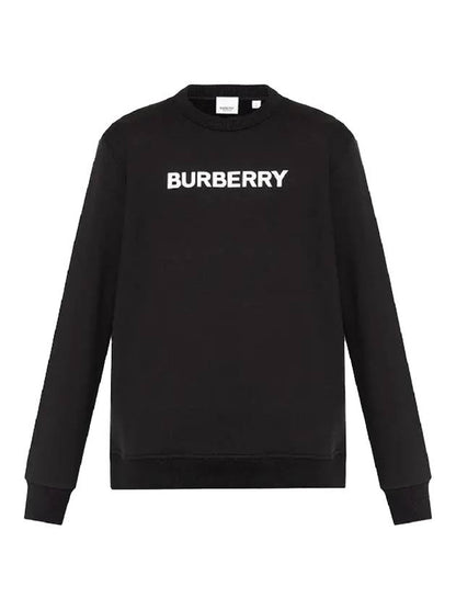 Luxury Burberry Front Logo Print Sweatshirt Black