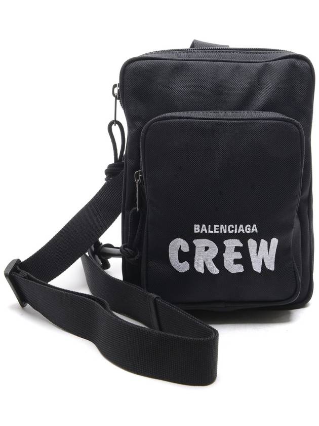Luxury Balenciaga Trending 2025 Explorer Logo Cross Bag Black