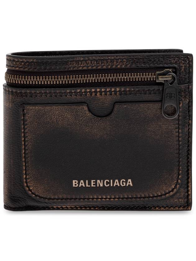 Luxury Balenciaga Trending 2025 Luxury Balenciaga Trending 2025 Leather Wallet With Logo, Men's, Brown