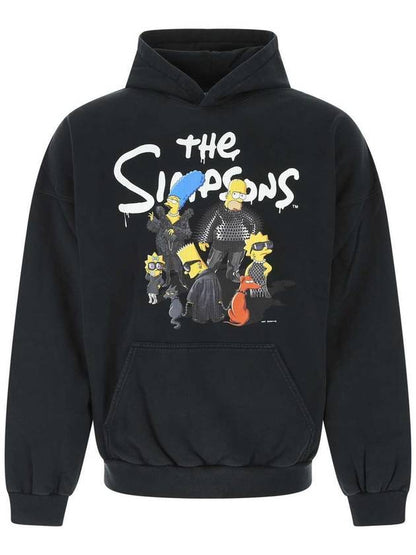 Luxury Balenciaga Trending 2025 Men's Simpson Overfit Hoodie Black