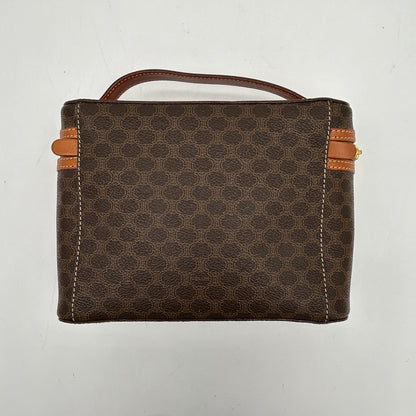 Luxury CELINE Brown Macadam PVC Leather Handbag