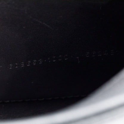 Balenciaga Black Calfskin Leather Logo Mini Cash Crossbody