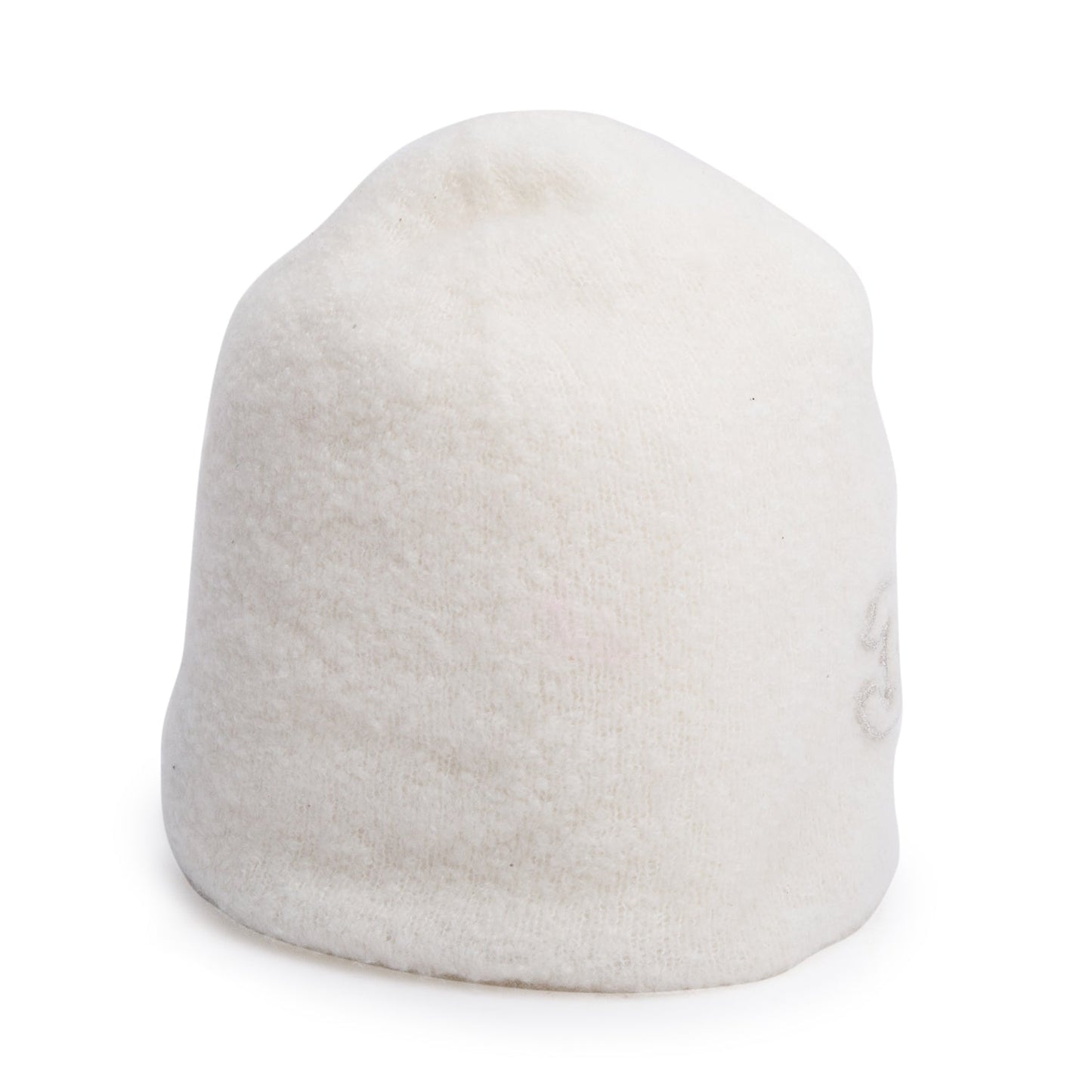 Chanel White Cashmere CC Logo Beanie