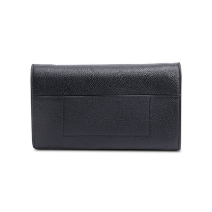 Balenciaga Black Calfskin Leather Small Logo Flap Crossbody