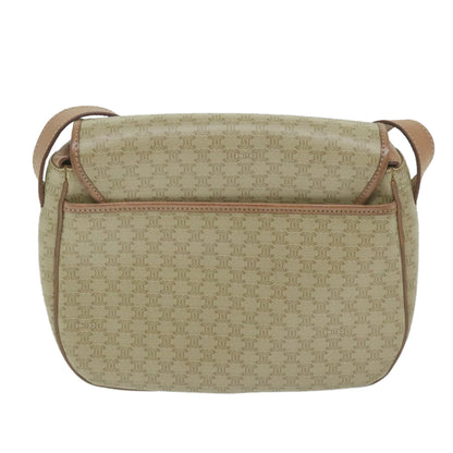 Luxury CELINE Macadam Canvas Shoulder Bag Beige  60065