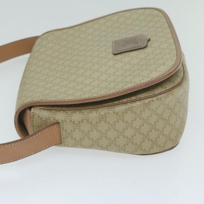 Luxury CELINE Macadam Canvas Shoulder Bag Beige  60065