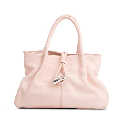 Burberry Pink Calfskin Leather Small Loop Tote