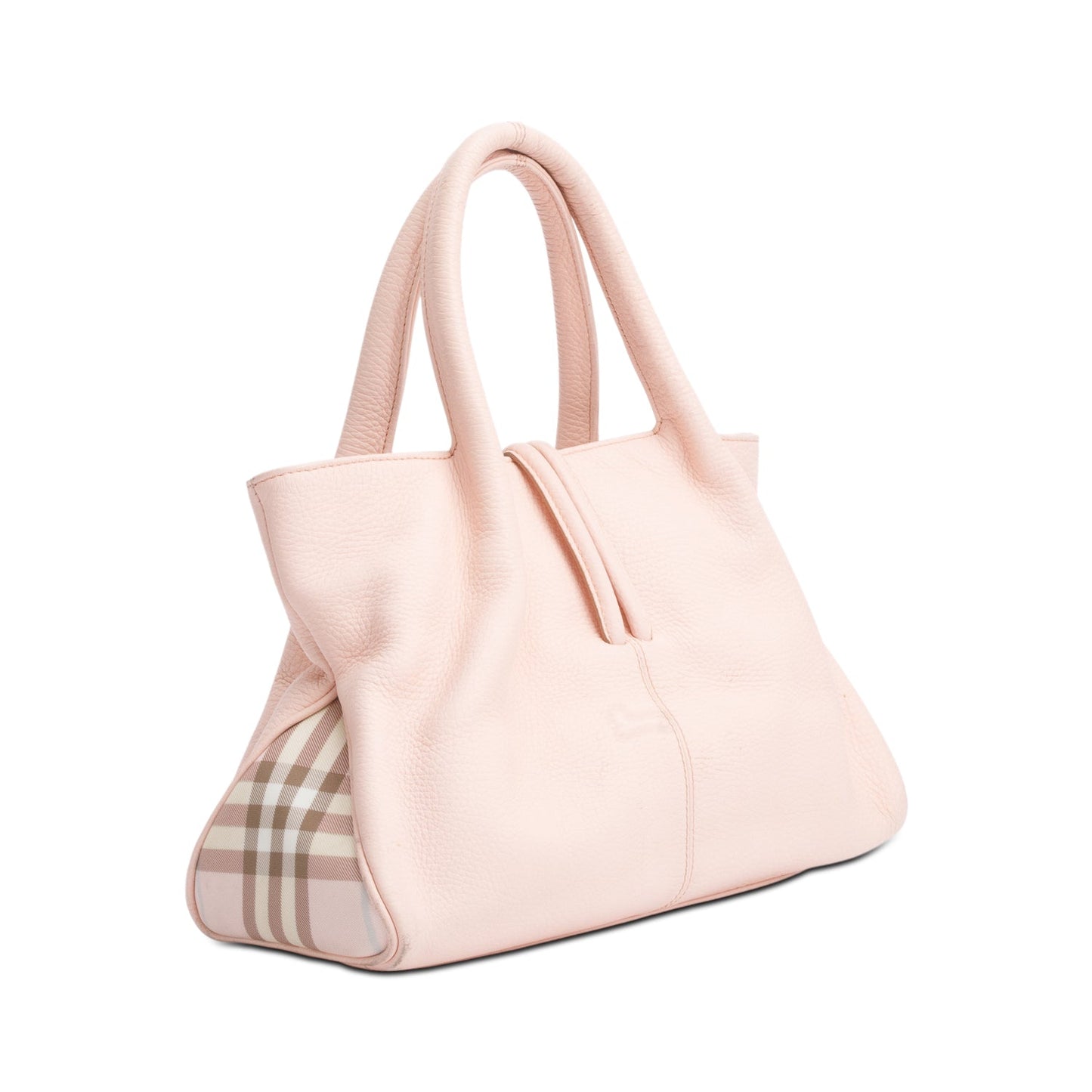 Burberry Pink Calfskin Leather Small Loop Tote