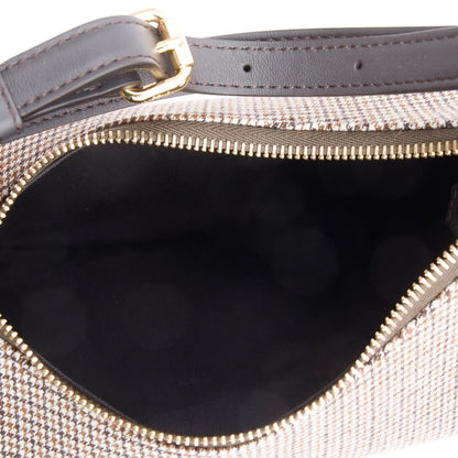 Fendi Brown Houndstooth Wool Small Fendigraphy Bag