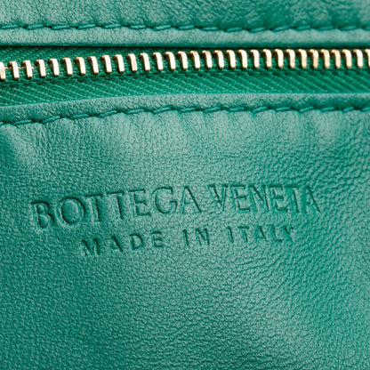 Bottega Veneta Green Lambskin Leather Classic Padded Cassette Bag