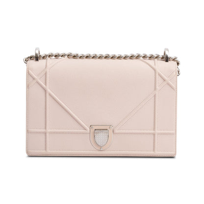 Christian Dior Pink Calfskin Leather Medium Diorama Flap Bag