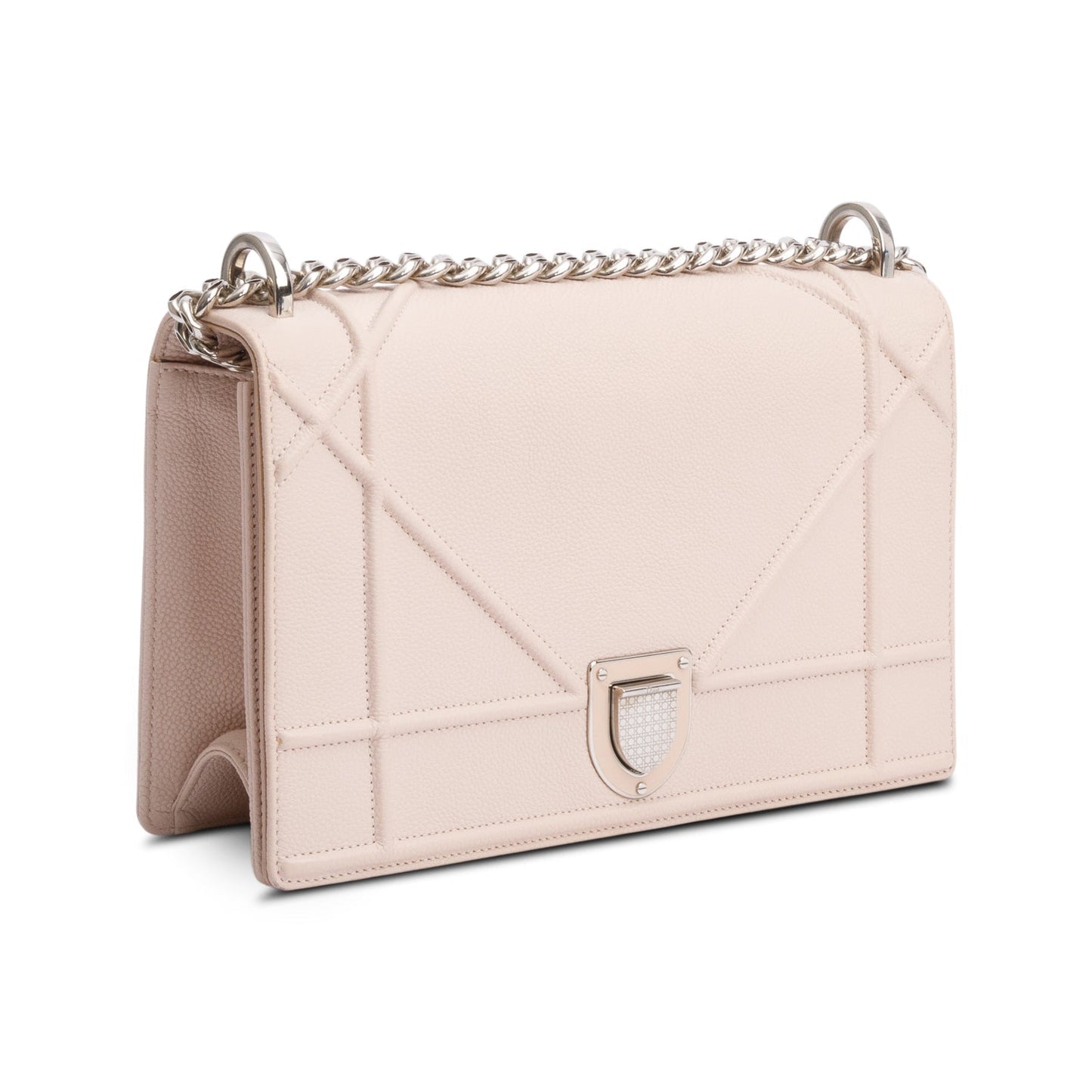Christian Dior Pink Calfskin Leather Medium Diorama Flap Bag