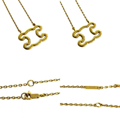 CELINE Necklace Gold Plated gold Triomphe Frame Women