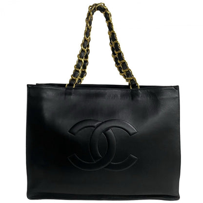 CHANEL Tote Bag lambskin black Big Coco Women