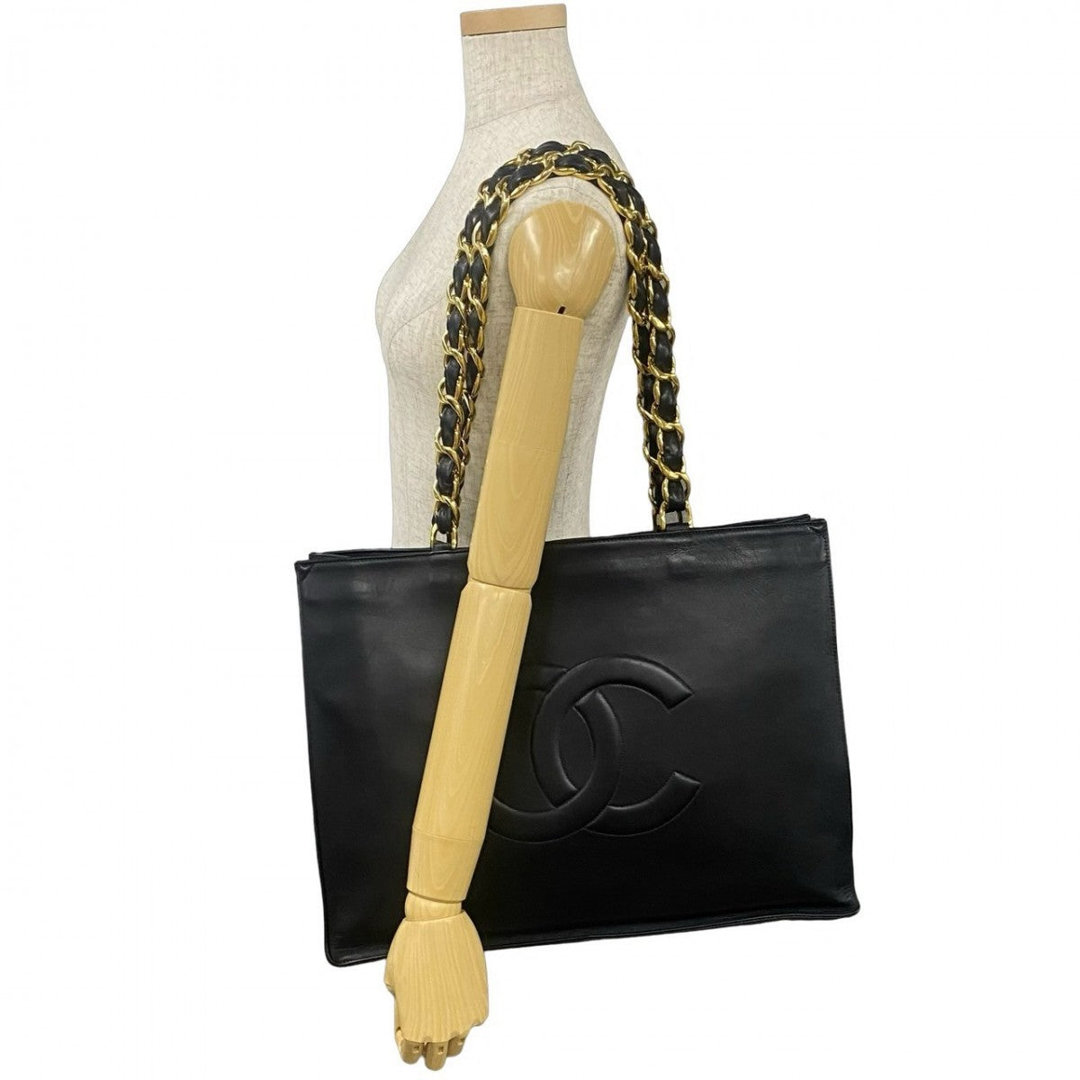 CHANEL Tote Bag lambskin black Big Coco Women