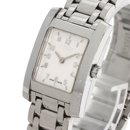 FENDI Watches Quartz 7000L Stainless Steel Silver Square face white dial