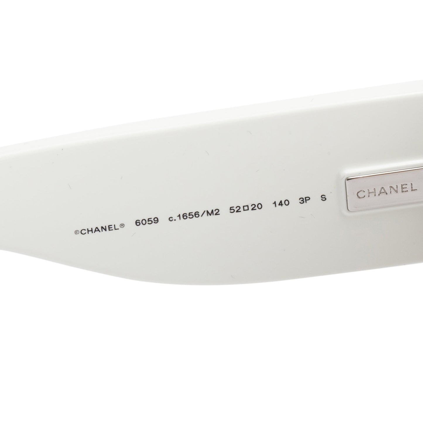 Chanel 6059 Black/White Acetate Polarized CC Logo Square Sunglasses