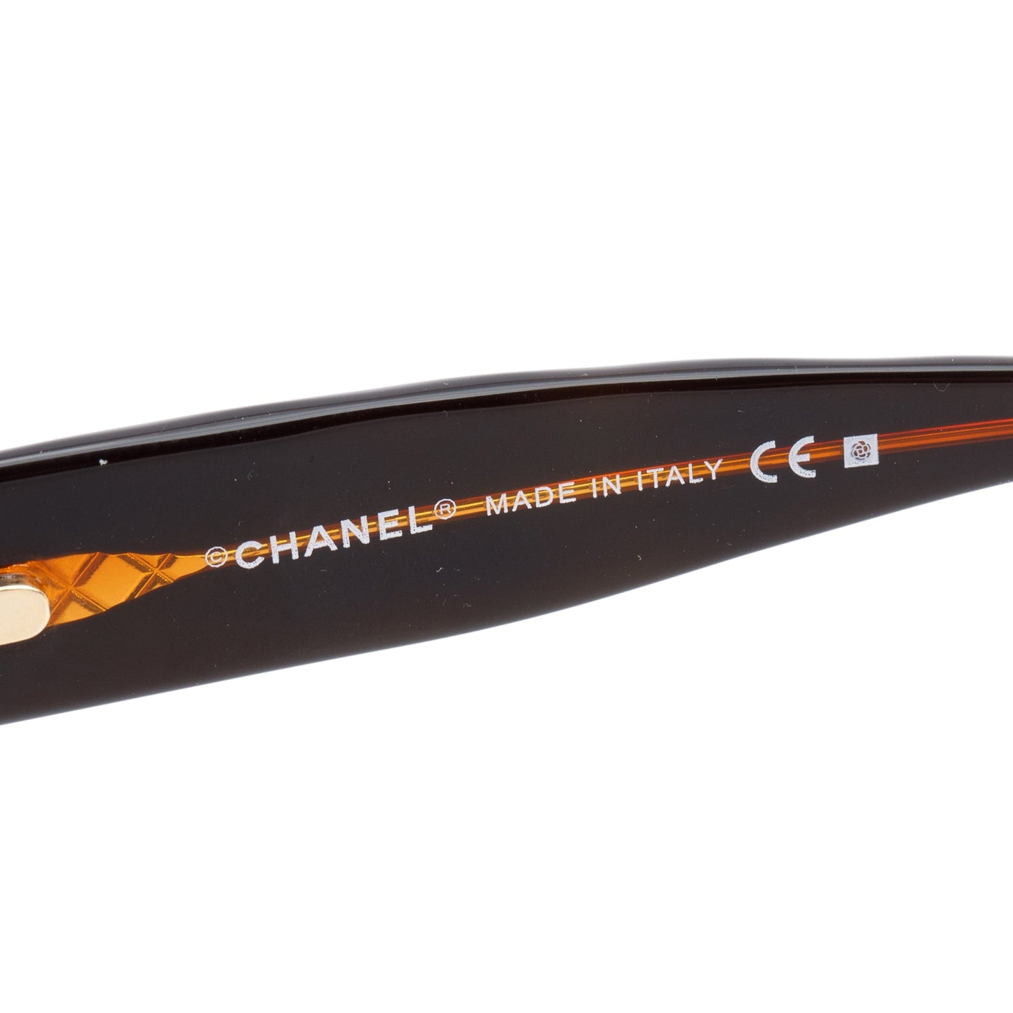 Chanel 5111 Brown Quilted Acetate CC Camellia Rectangle Sunglasses
