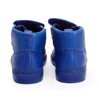 Balenciaga Blue Arena Leather Sneakers, Size 40