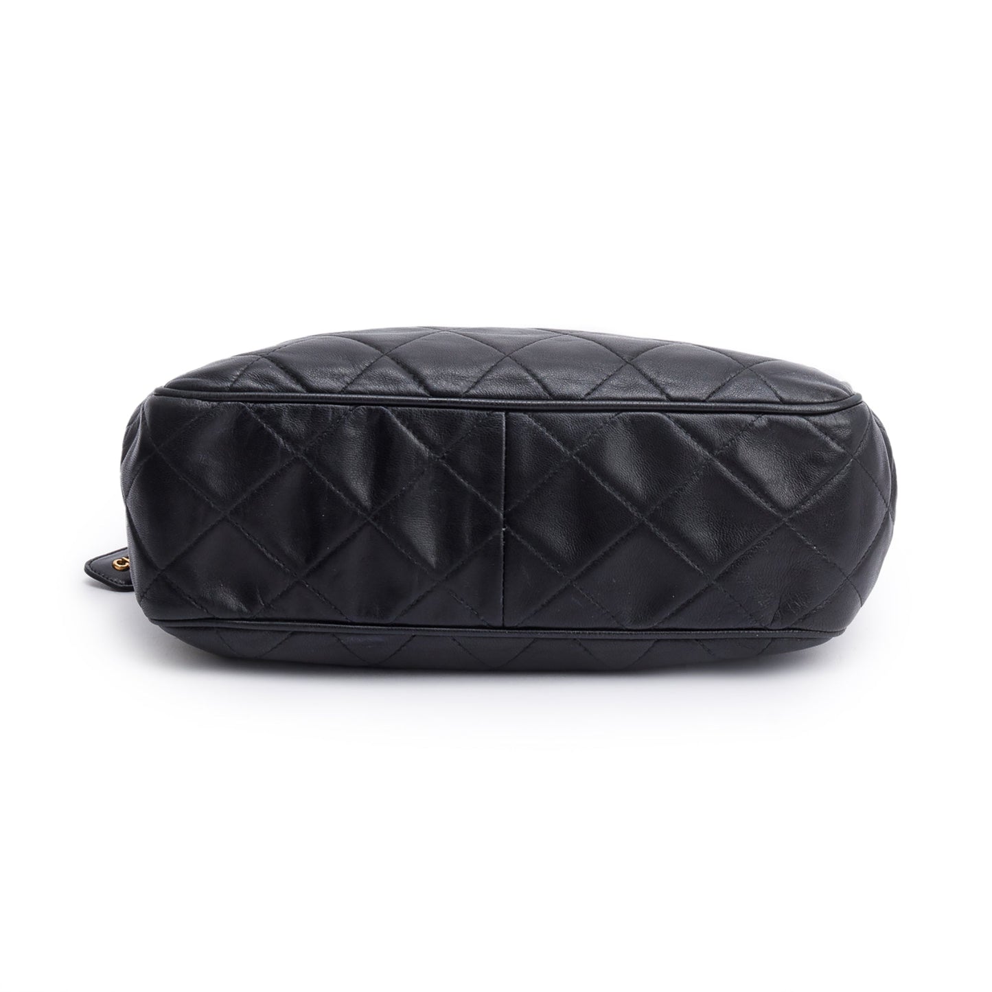 Chanel Vintage Quilted Lambskin Leather CC Shoulder Bag