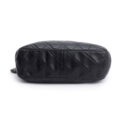 Chanel Vintage Quilted Lambskin Leather CC Shoulder Bag