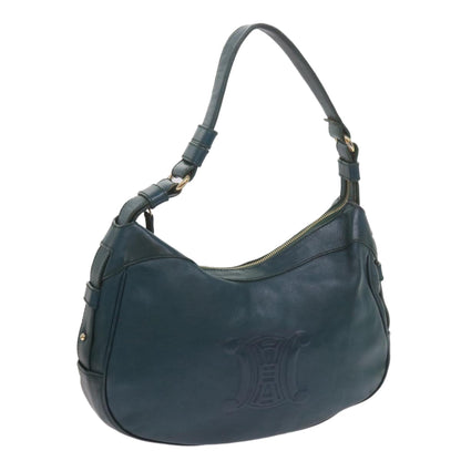 Luxury CELINE Shoulder Bag Leather Blue  60323