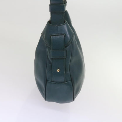Luxury CELINE Shoulder Bag Leather Blue  60323