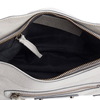 Balenciaga Grey Agneau Leather Classic Motorcycle Hip Crossbody