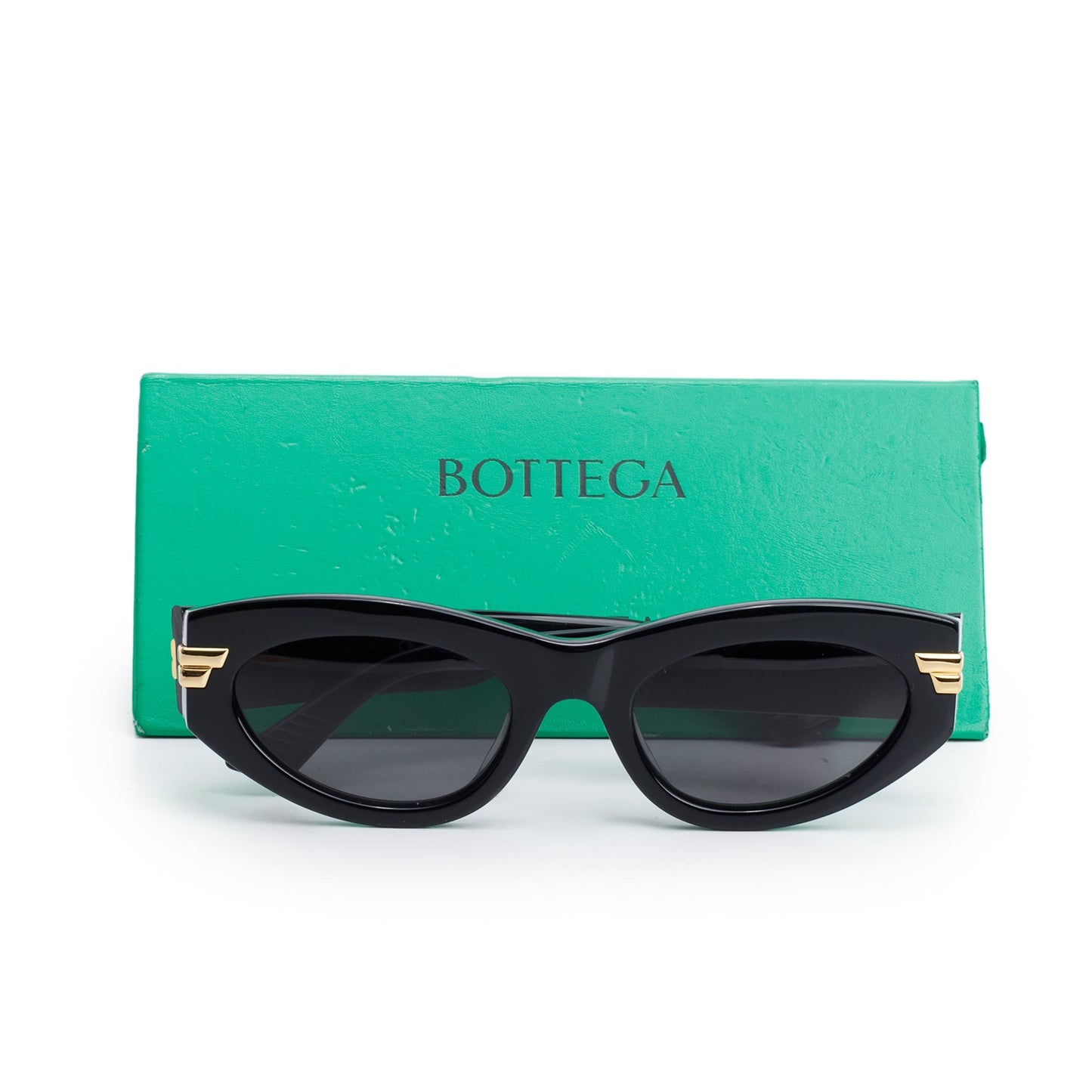 Bottega Veneta BV1189S Black Acetate Cat-Eye Sunglasses