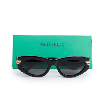 Bottega Veneta BV1189S Black Acetate Cat-Eye Sunglasses