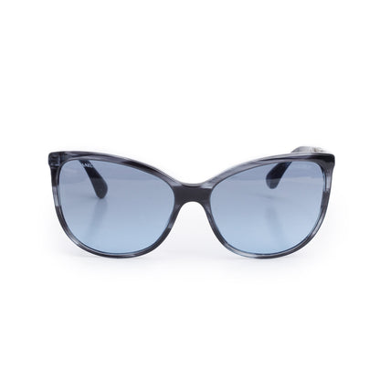 Chanel 5352 Black Acetate Chain Accent Butterfly Sunglasses