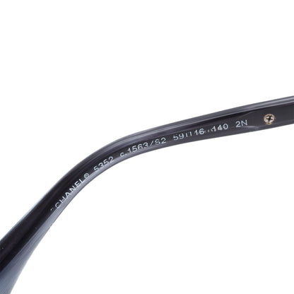 Chanel 5352 Black Acetate Chain Accent Butterfly Sunglasses